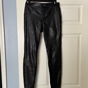 Black Faux Leather Women's Skinny Pants